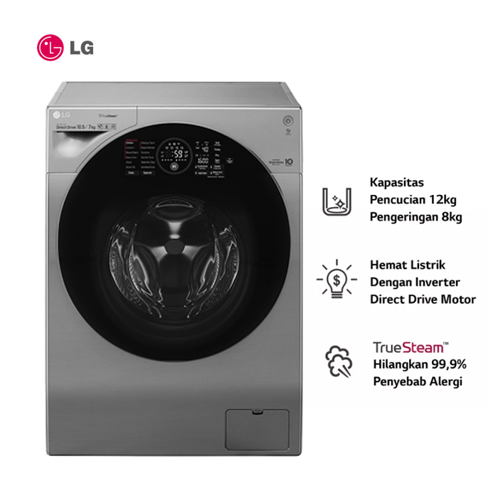  LG Mesin Cuci Front Loading 12 KG - FG1612H2V